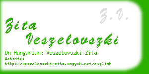 zita veszelovszki business card